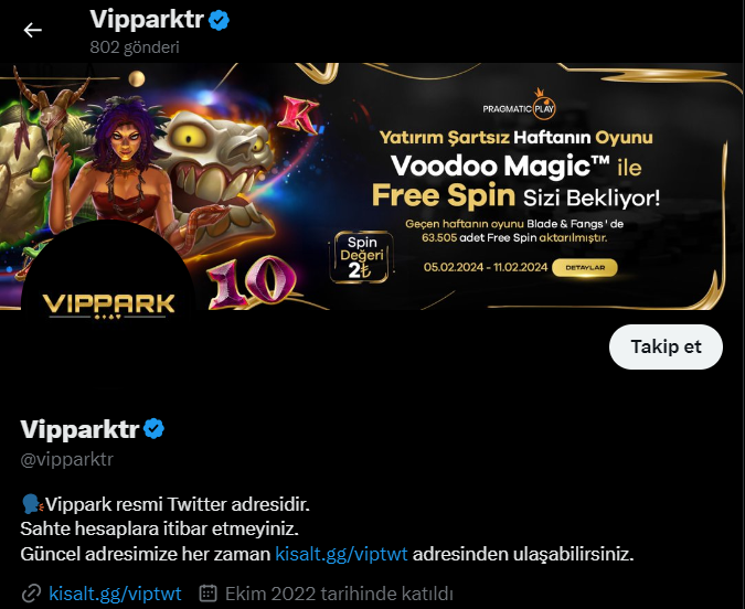 vippark sosyal medya